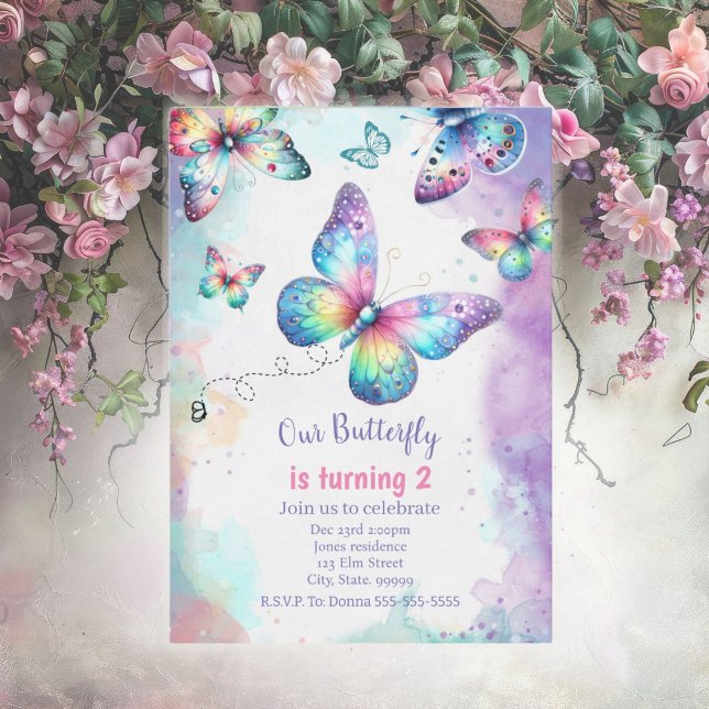 Our Butterfly Birthday Invitation for Girl (Creator Uploaded)