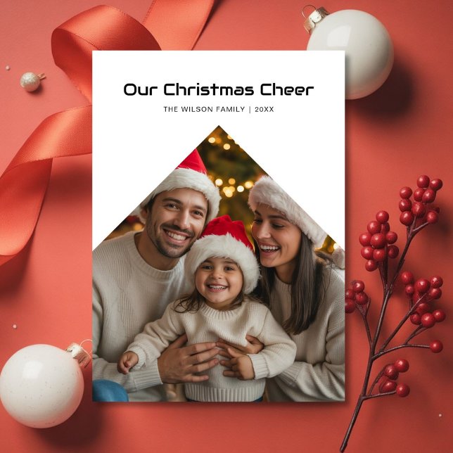 Our Christmas Cheer Family Snapshot Holiday Card (Creator Uploaded)