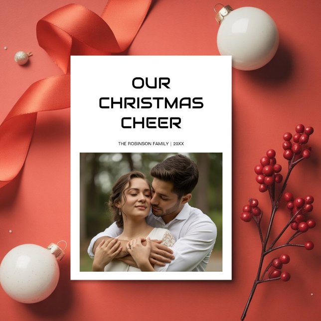 Our Christmas Cheer Winter Couple Holiday Card (Creator Uploaded)