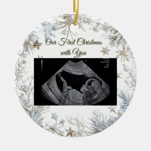 Our Christmas Miracle   Pregnancy Ultrasound  Ceramic Ornament