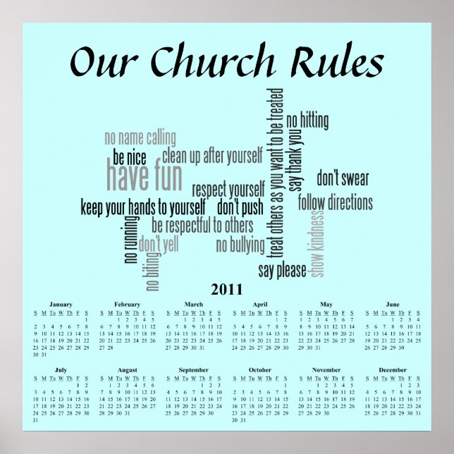 Our Church Rules Poster (Front)