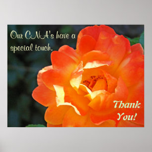 Our CNA's special touch Thank you poster art print