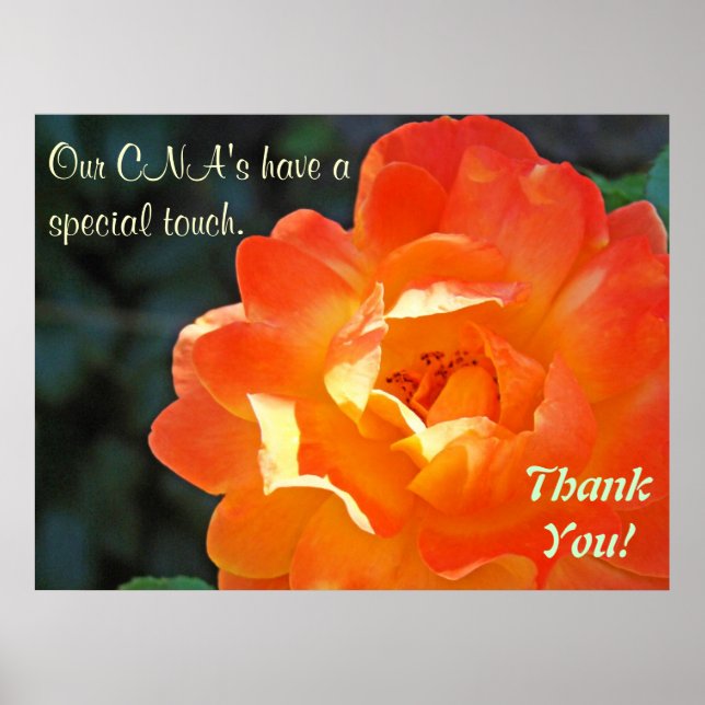 Our CNA's special touch Thank you poster art print (Front)