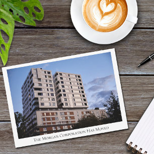 Our Company Has Moved Custom Building Photo Moving Announcement