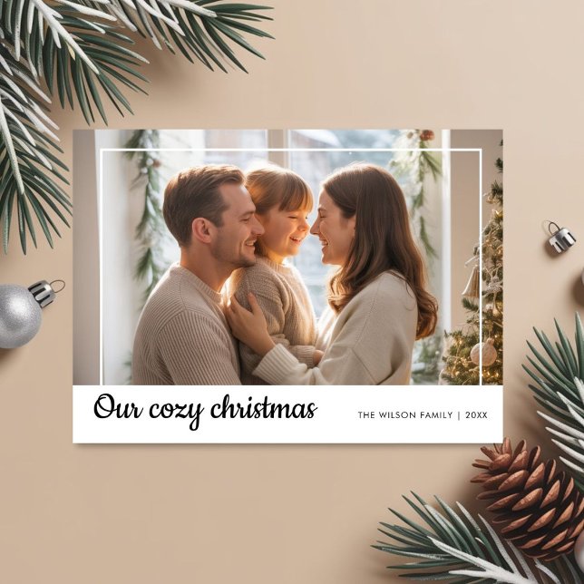Our Cosy Christmas Family Portrait Holiday Card (Creator Uploaded)
