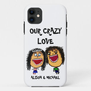 Our Crazy Love Cartoon Couple iPhone 11 Case