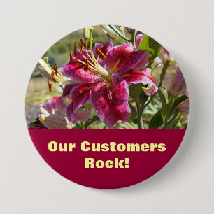 Our Customers Rock! buttons Retail Business Lily