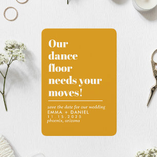 Our Dance Floor Funny Quote Wedding Save The Date