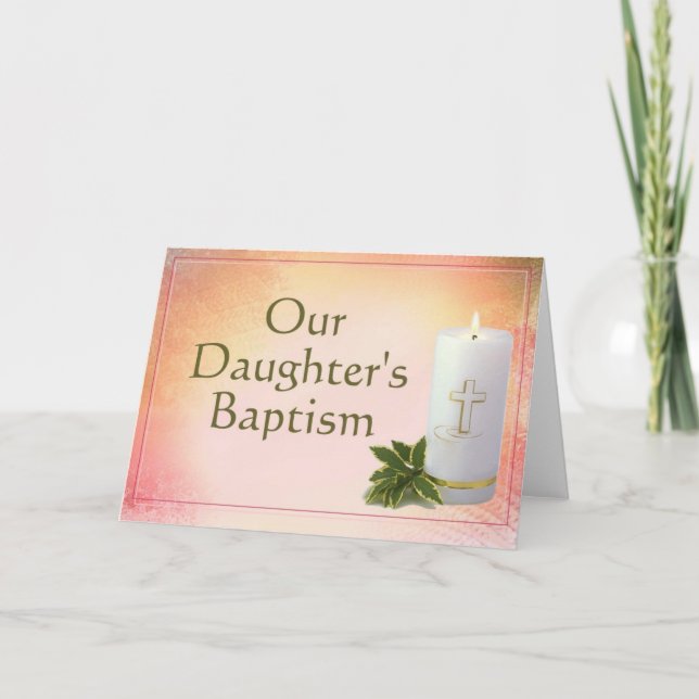 Our Daughter's Baptism Card (Front)