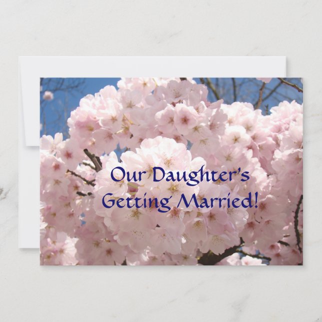 Our Daughter's Getting Married! Save the Date Card (Front)
