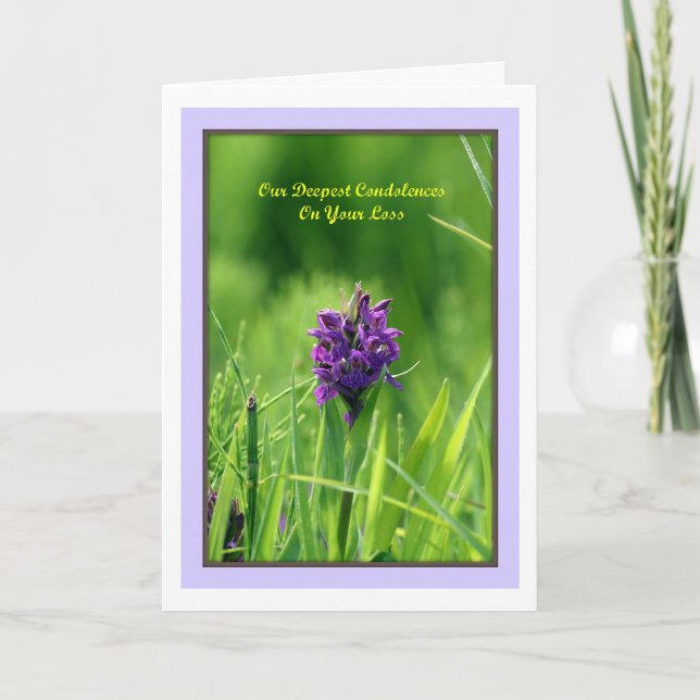 Our Deepest Condolences On Your Loss Greeting Card (Front)