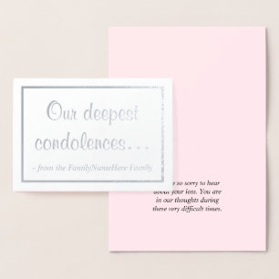 "Our deepest condolences…" Sympathy Card