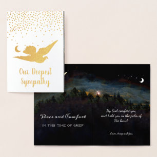 Our Deepest Sympathy Gold Foil Dove for Peace Card
