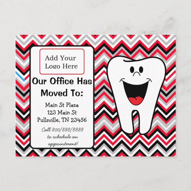 Our Dental Office is Moving, Business Announcement (Front)
