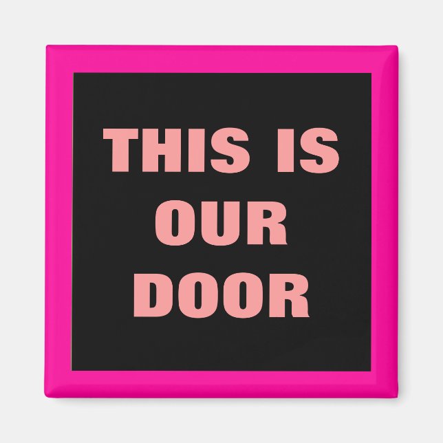 Our Door Generic Stateroom Door Marker Pink Magnet (Front)