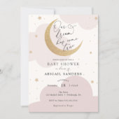 Our Dream Come True Moon Pink Baby Shower Invitation (Front)