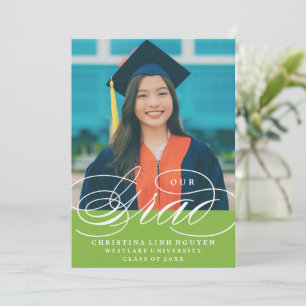 OUR ELEGANT SCRIPT GRAD   GRADUATION INVITATION