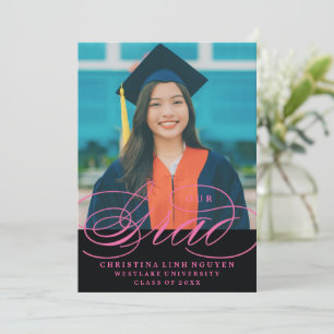 OUR ELEGANT SCRIPT GRAD GRADUATION INVITATION