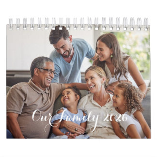 Our Family 2025 Elegant Script Photo Design Calendar