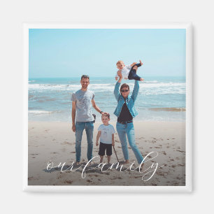 Our Family Custom Family Photo Magnet
