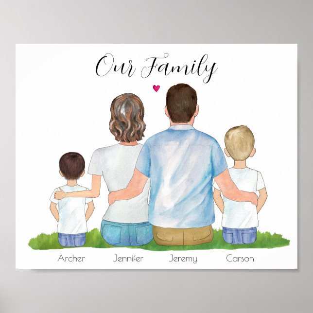 Our Family Custom Print, Family Poster (Front)