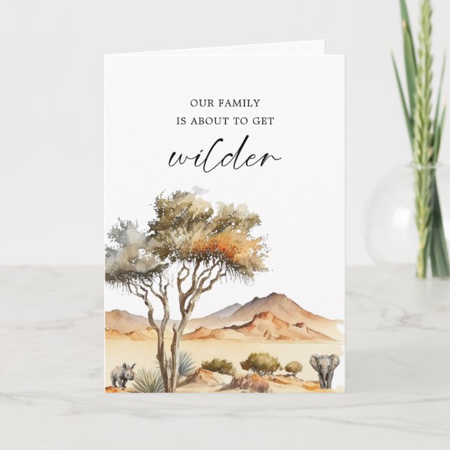 Our Family Gets Wilder, Zoologist Parent-to-Be! Card (Front)