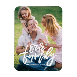 Our Family Hand Lettered Script Customisable Magnet
