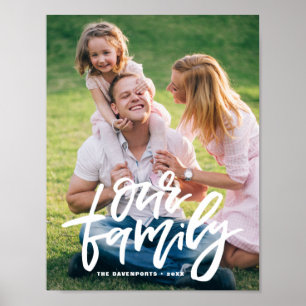 Our Family Hand Lettered Script Customisable Poster