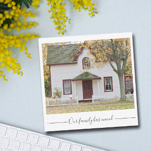 Our Family Has Moved Custom House Photograph Card