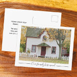 Our Family Has Moved Custom House Photograph Postcard<br><div class="desc">Customise your change of address postcards with a custom photo of your new home. Our family has moved to a new house. Simple,  minimalist moving announcement to send to your friends and family.</div>