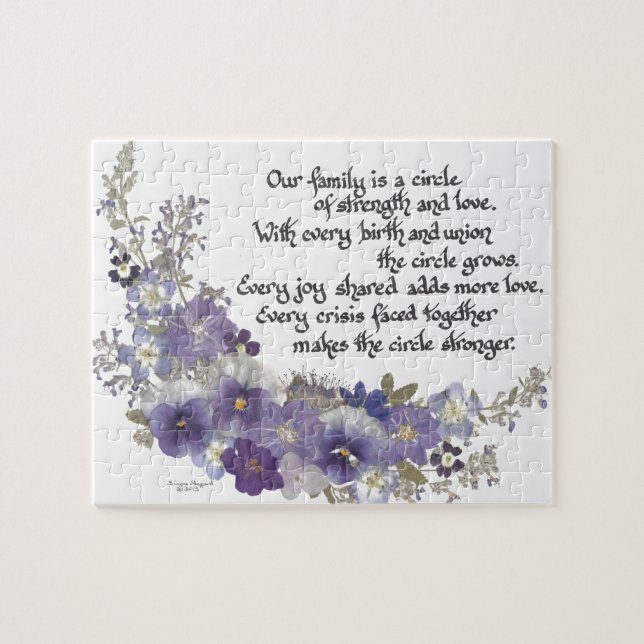 Our Family is a Circle Jigsaw Puzzle (Horizontal)