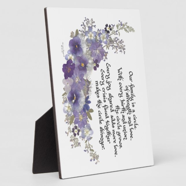 Our Family is a Circle Plaque (Side)