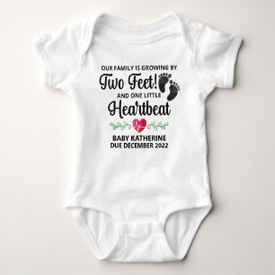 Our Family is Growing by Two Feet Baby Bodysuit