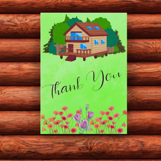 Our Family Loved the Cabin in the Woods Rustic  Thank You Card (Creator Uploaded)