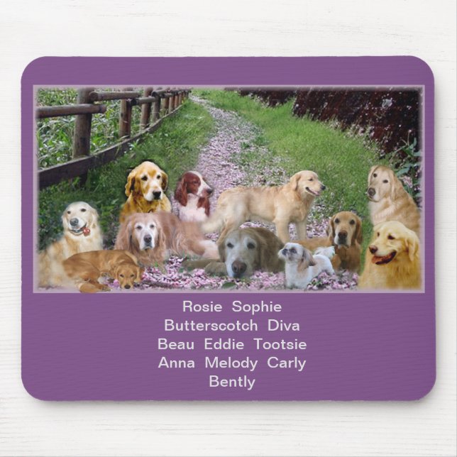Our Family of Pups Mouse Pad (Front)