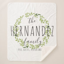 Our Family Personalised Sherpa Blanket