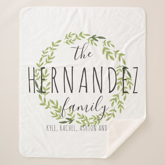 Our Family Personalised Sherpa Blanket (Front)