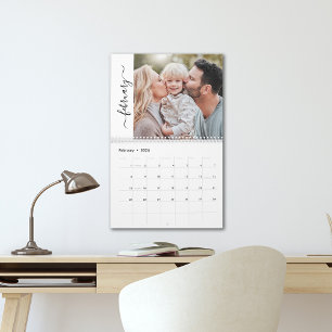 Our Family Photo 12 Month Script Calendar