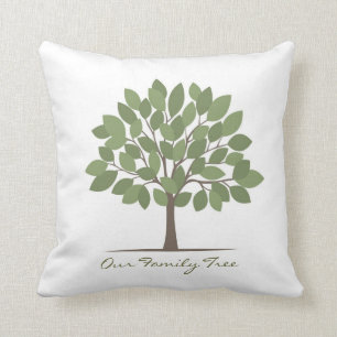 Our Family Tree Pillow - Large Leaves