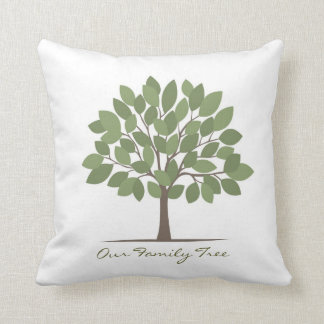 Our Family Tree Pillow - Large Leaves