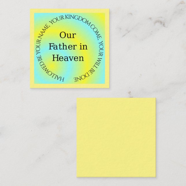 OUR FATHER IN HEAVEN CARD (Front/Back)