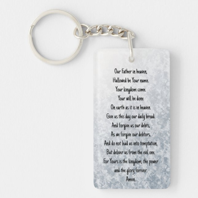 Our Father in heaven keychain, prayer, hope, love Key Ring (Front)