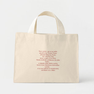 Our Father in Latin Mini Tote Bag