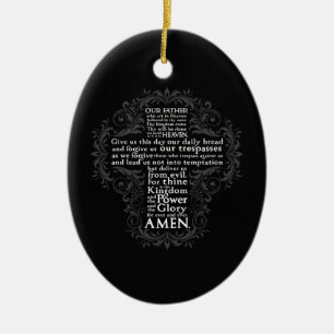 “Our Father” “Lord’s Prayer” “Christia Ceramic Ornament