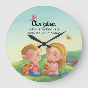 Our Father/Lord's prayer kids room clock