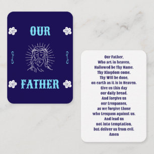 Our Father Prayer Card – Traditional Language