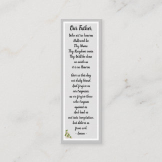 Our Father Prayer Matthew 6:9–13 Bookmark Card