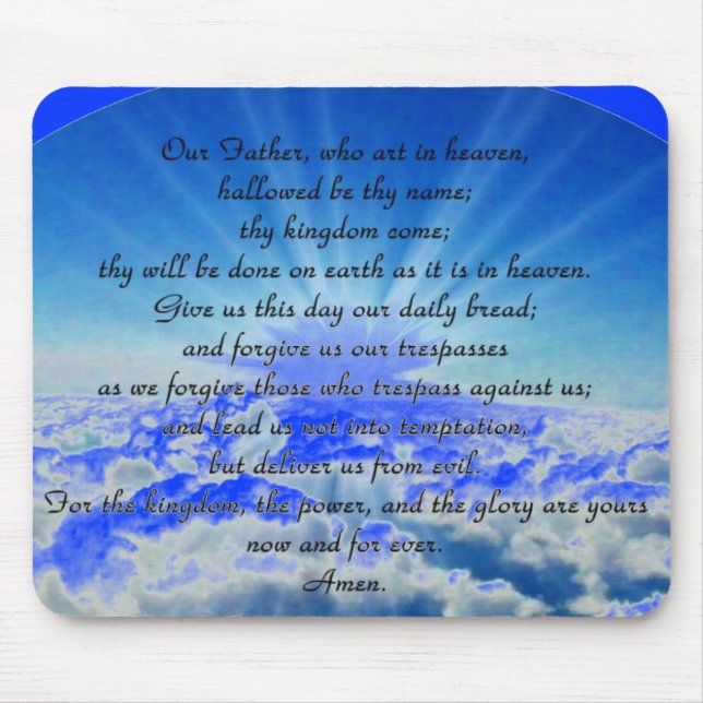 Our Father Prayer Mouse Pad (Front)