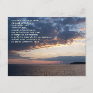 Our Father Prayer Postcard