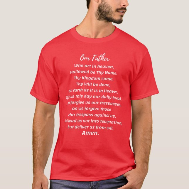 Our Father Prayerhe Lords Prayer Scripture retro T-Shirt (Front)